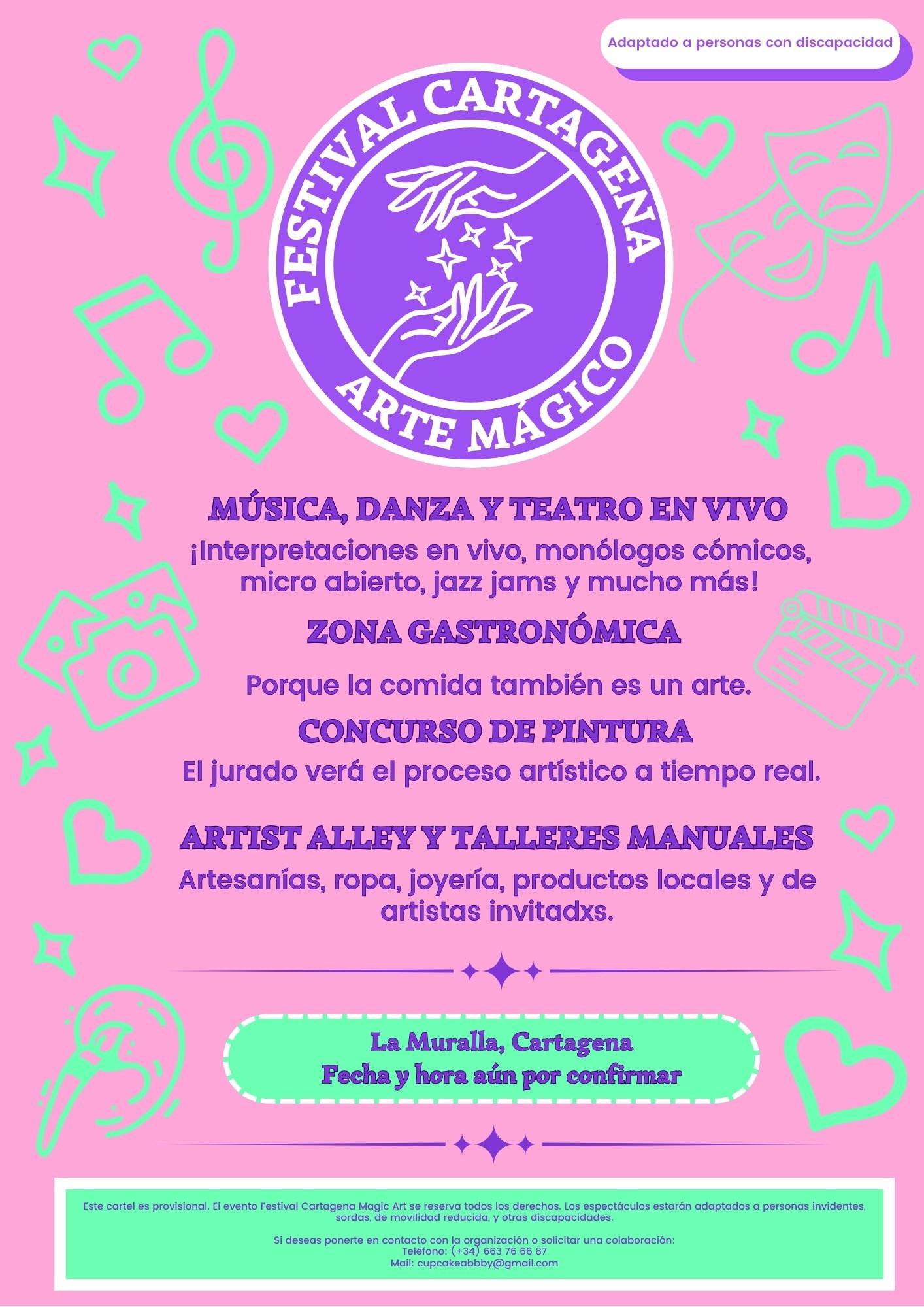 Cartel vertical de presentación